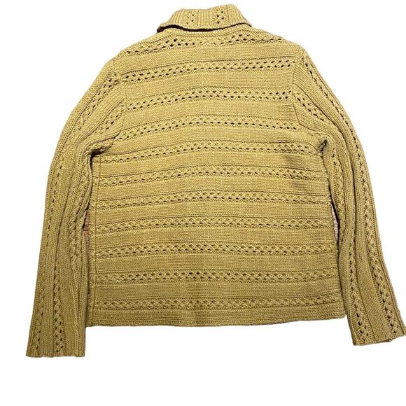 Jones New York Womens Medium Full Button Golden Brown Cardigan Sweater - Picture 2 of 3